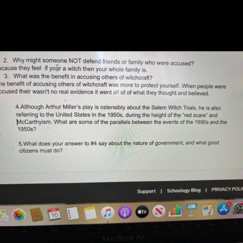 Can someone help me with #4. For the Salem witch trials.