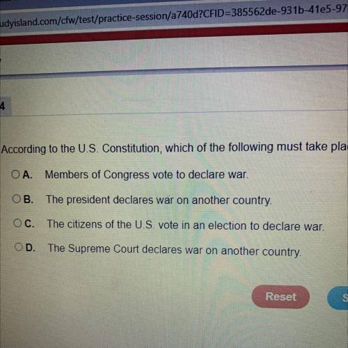 According to the U.S. Constitution, which of the following must take place in order for the U.S. to