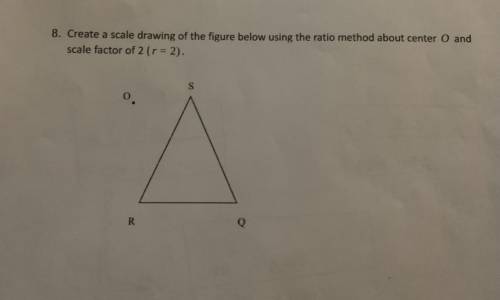 How would i do this? would i just draw a bigger triangle starting at O?