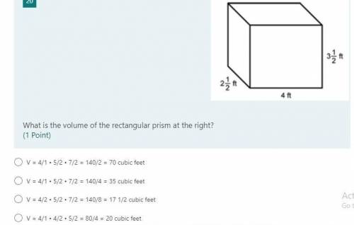 What is the volume of the rectangular prism at the right?