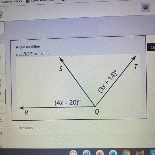 What is the value of angle SQT