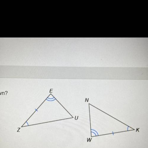 What is a correct congruence statement for the triangles shown?

Enter your answer in the box.
ΝΔ