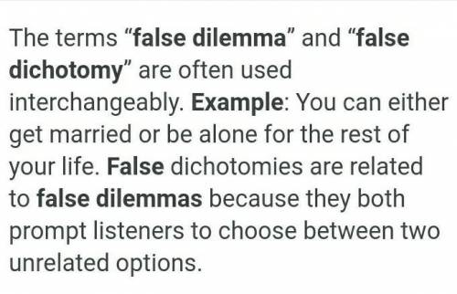 What is False Dilemma?! with an example