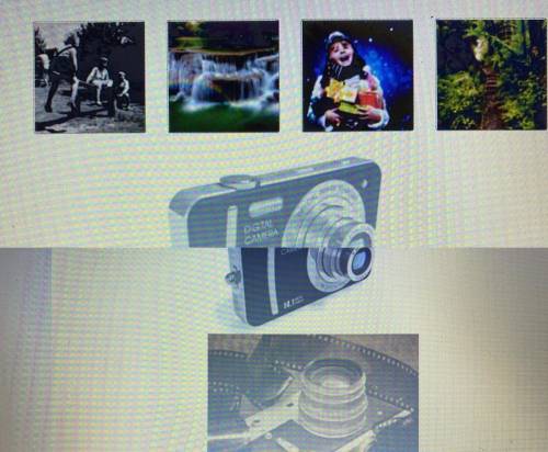 Match each image with the type of photography/camera

Digital Camera ? 
Analog photography?