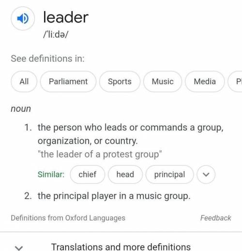 Who is a leader ? please tell me​