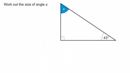 Work out the angle of x please can any body tell me