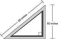 What is the length of the third side of the window frame below?

(Figure is not drawn to scale.) 1