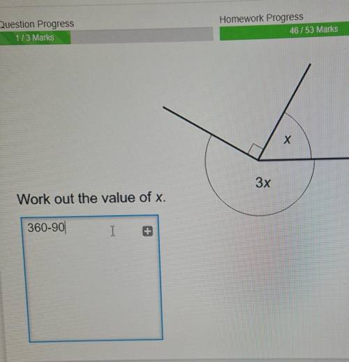 Work out the value of x ​