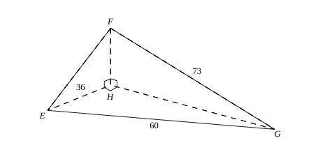 A triangular pyramid is formed from three right triangles as shown below. Use the information given