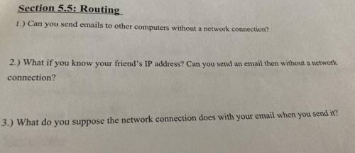 1.) Can you send emails to other computers without a network connection?

2.) What if you know you