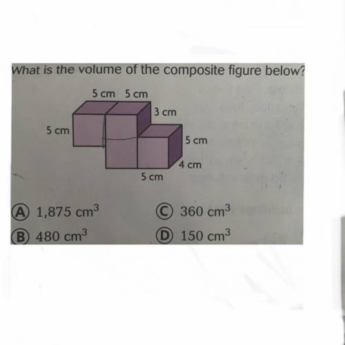 What is the volume of the composite figure below?