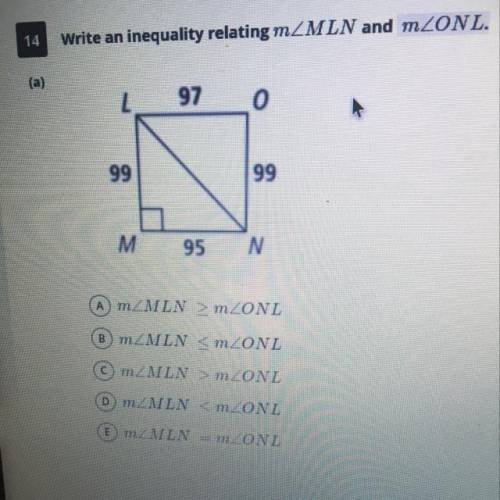 Write an inequality relating m
