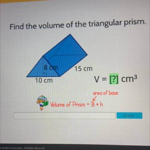 Triangular prism volume help