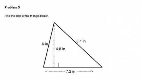 What is the answer to this problem if you need to find out the area?