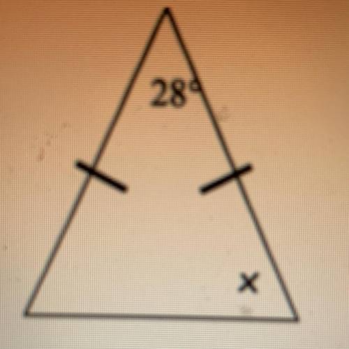 Find x in the triangle.
