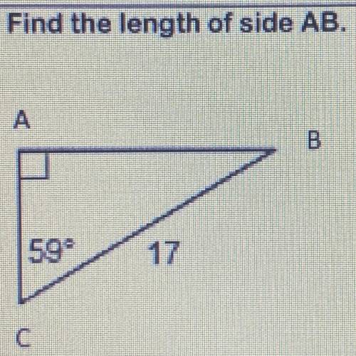 1. Find the length of side AB.