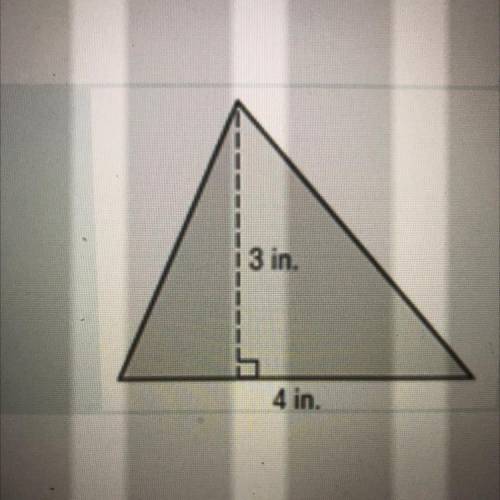 What is the area of the triangle?

6 square inches
18 square inches
12 square inches
30 square inc