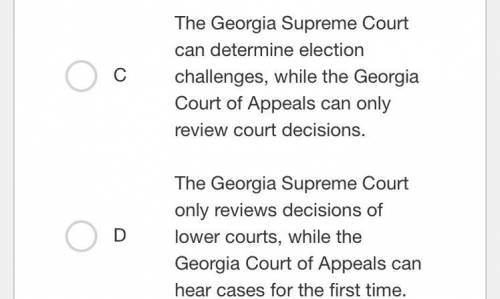 How do the powers of the Georgia Supreme Court compare to those of the Georgia Court of Appeals?