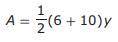 What equation can be used to find A?