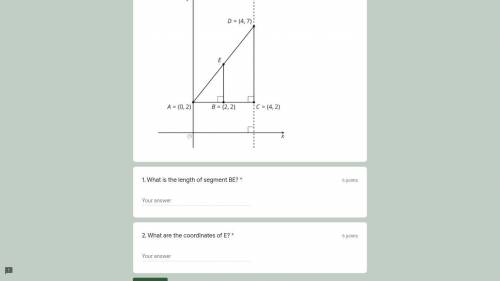 How to find the measurement of BE and the coordinates of E