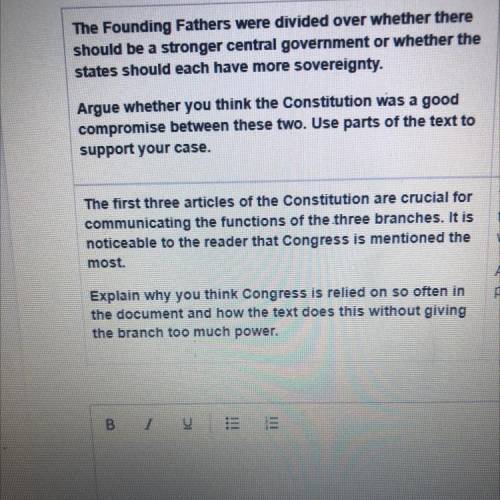 Explain why Congress is relied on so often in

the document and how the text does this without giv