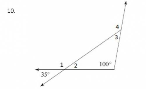 How do I find the angles for 1,2,3, and 4?