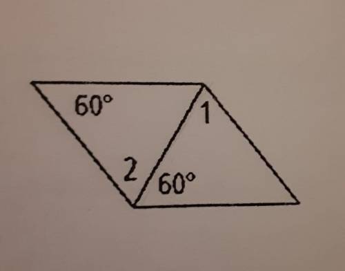 Find the measures of the numbered angles for each parallelogram.​