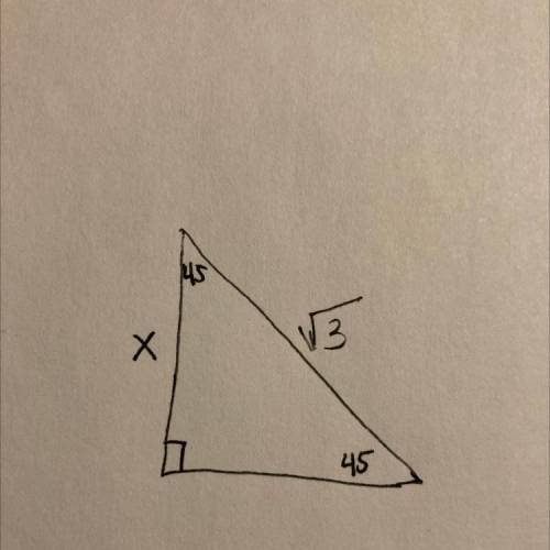 Find x? Please can you help me explain. 
Thank you
