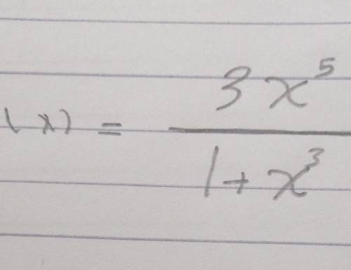 Show that the function below even or odd. f(x) = 3 X5 / 1+X3​