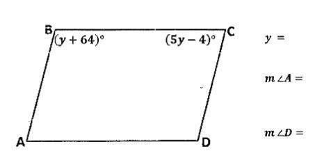 Given that ABCD is a parallelogram. Find the following