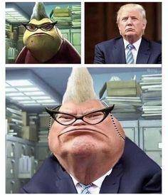 If trump was roz from the monsters.inc movie