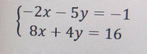 To start solving the system of equations below, which number would you multiply the equation-2x - 5