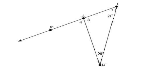 2. In the figure, is an exterior angle to . complete sentences

(a) What is m<3 ?(b) What is M&