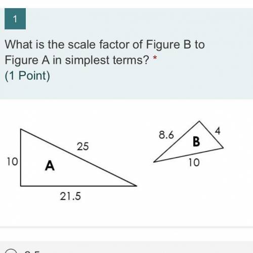 What is the scale factor of Figure B to Figure A in the simplest form?