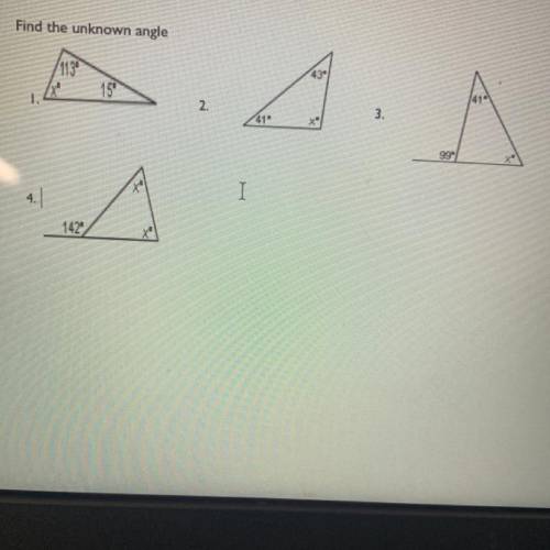 Help What are the unknown angles?