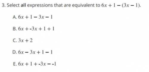 C is what 6x + 1 - (3x - 1) equals