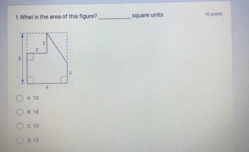 What is the area of this figure? ______ square units