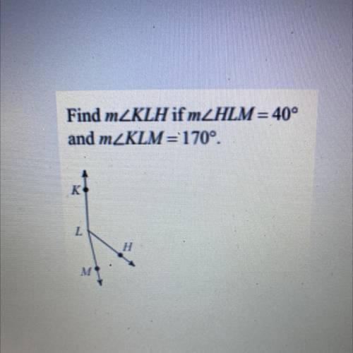 Find the measure of angle KLH pls help