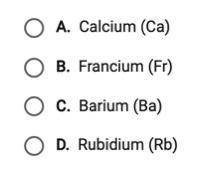 Which element has a smaller atomic radius than strontium (Sr)?
