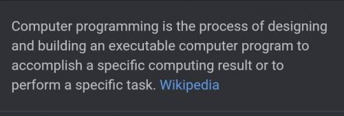 What is programming?​