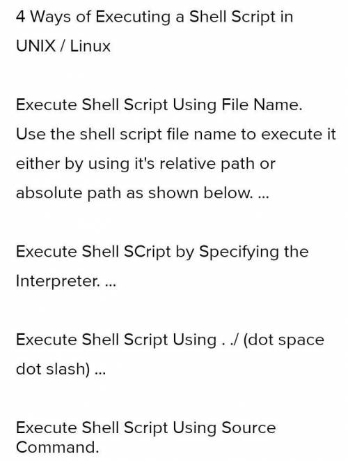List out two ways to execute the script.​