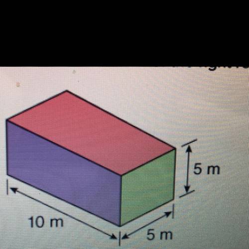 What is the volume of the right rectangular prism?
75 m3
125 m3 
200 m3
250 m3