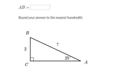 AB=
Round your answer to the nearest hundredth