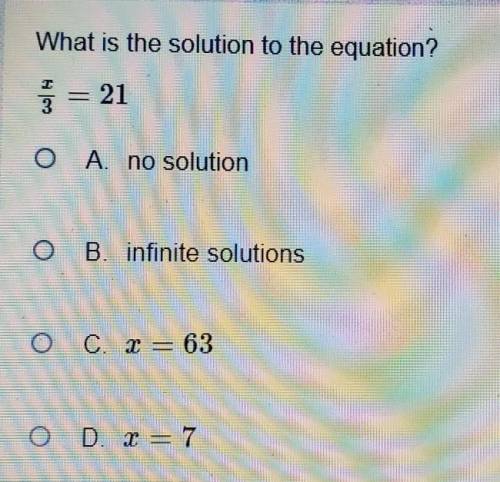 What is the solution to the equation? ​