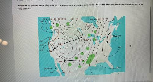 HELPPPPPP

A weather map shows contrasting systems of low pressure and high pressure zones.