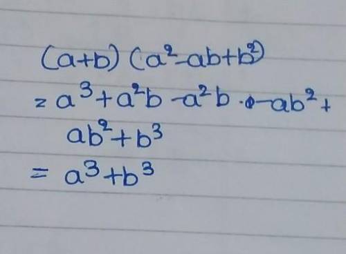 4. Find the product of (a+b)(a²-ab+b?)​