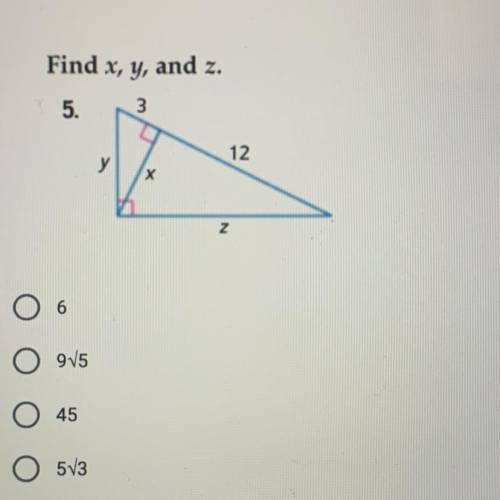 Find x, y, and z.
Help !!!