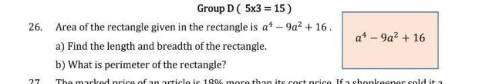 Find the length and breadth and perimeter of a rectangle .question no. 26​