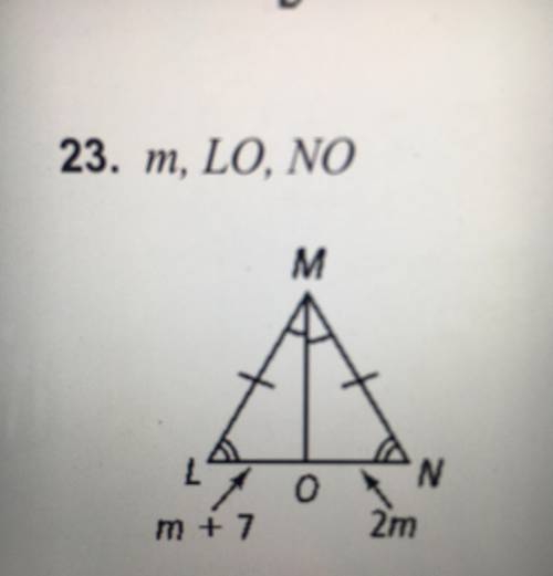 Please help?I need to find the measure of LO, NO