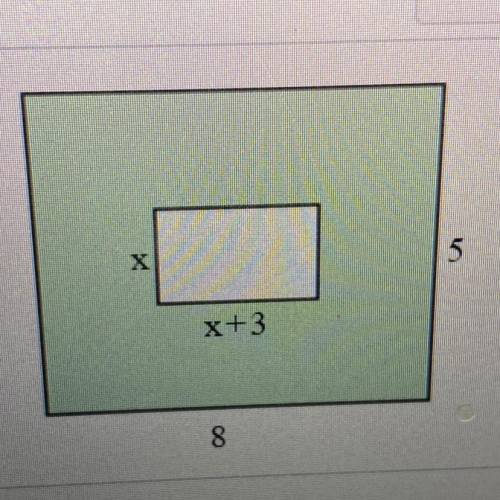 Find a polynomial in factored form of the shaded area. Both figures are rectangles with dimensions